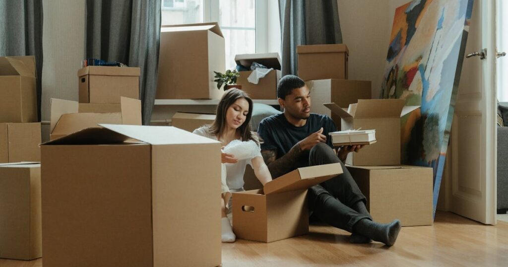 Movers loading a household for a High Point, NC move